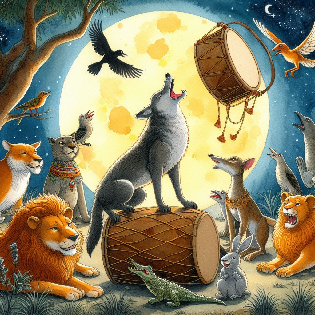 THE STORY OF THE JACKAL AND THE DRUM | Panchatantra | Moksha Melodies